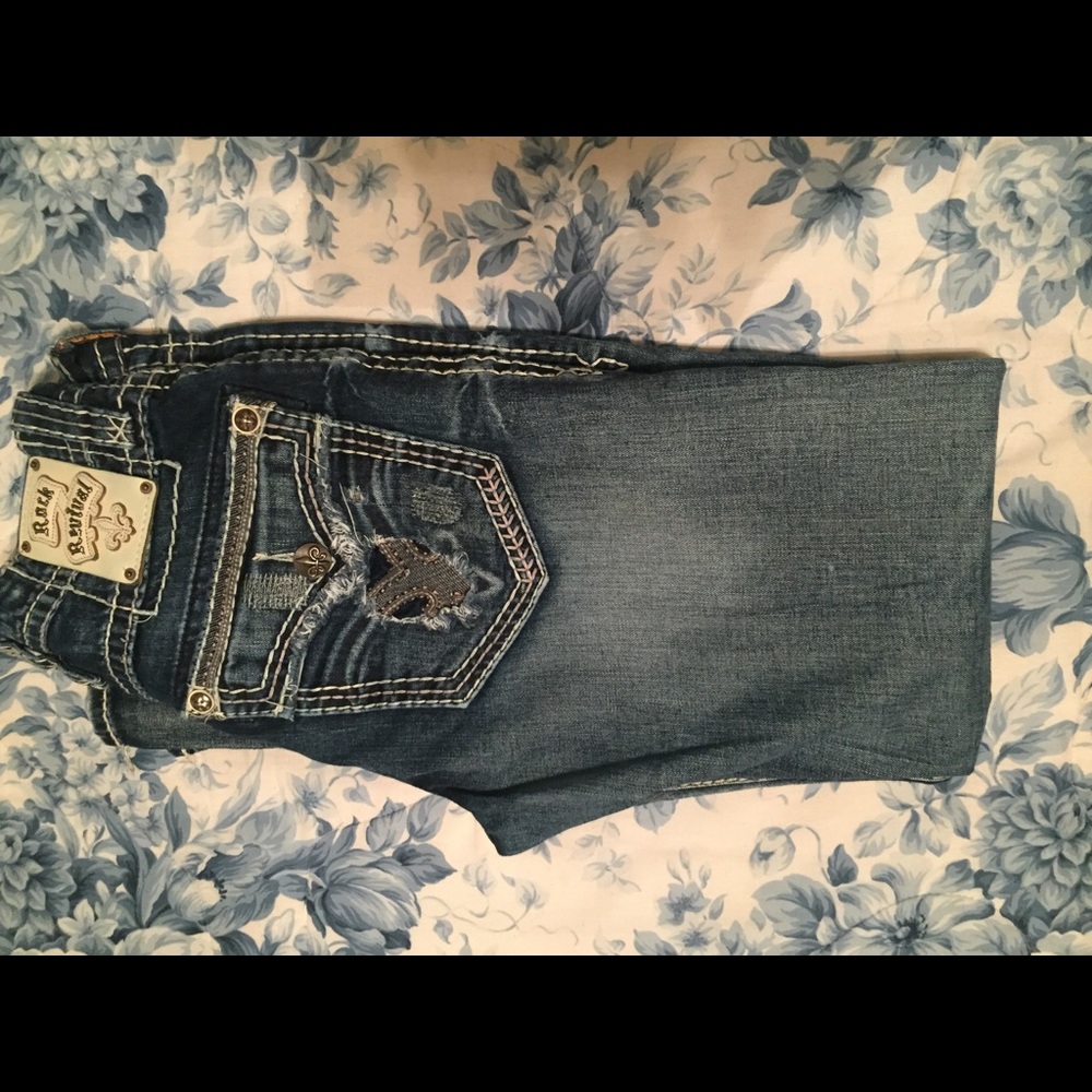 Slightly distressed jeans